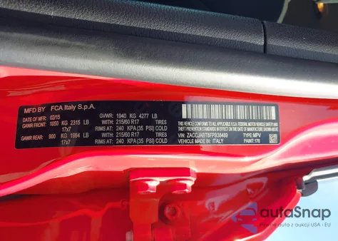 2015 Jeep Renegade Latitude from USA, damaged, VIN ZACCJABT8FPB38489